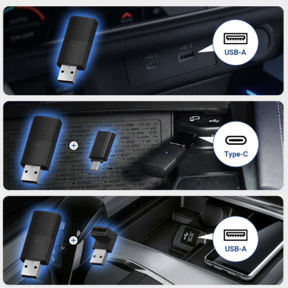 Мини CarPlay с поддержкой Bluetooth 5.0 для всех смартфонов беспроводное подключение.