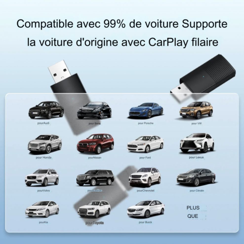 Мини CarPlay с поддержкой Bluetooth 5.0 для всех смартфонов  беспроводное подключение.