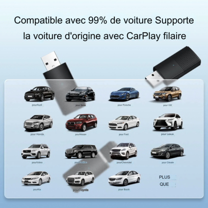 Мини CarPlay с поддержкой Bluetooth 5.0 для всех смартфонов  беспроводное подключение.